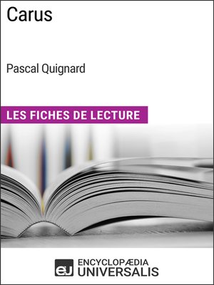 cover image of Carus de Pascal Quignard